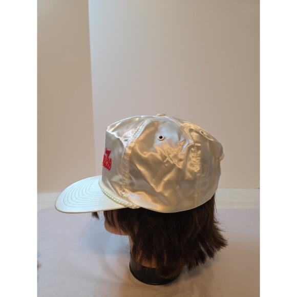 Vintage Nissin Camaro Z28 Hat Cap Satiny Material White Red Letters 90s - Picture 9 of 16